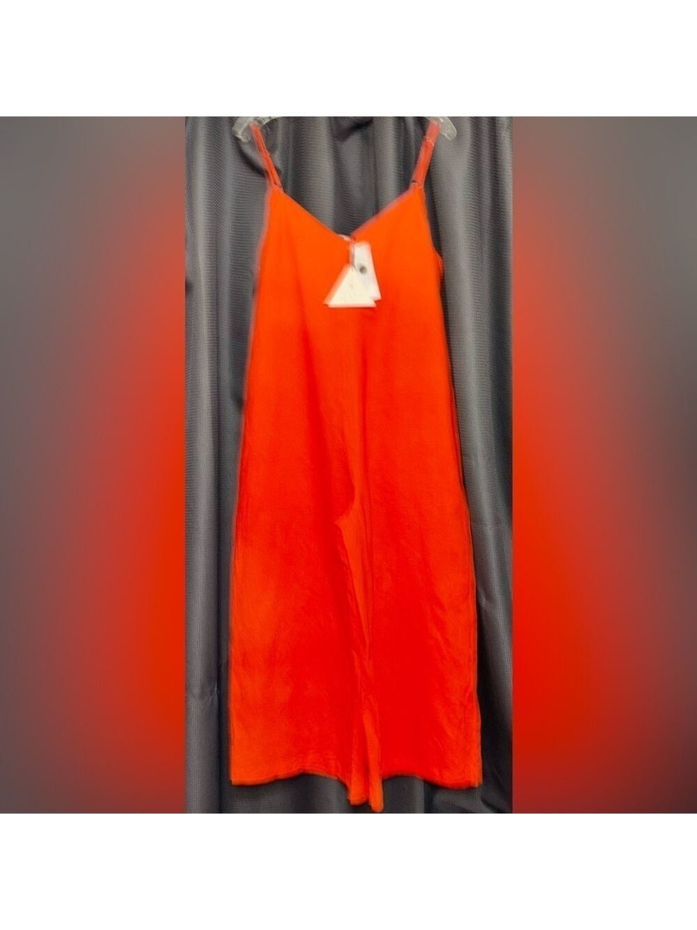 🔥NEW🔥 Urban Outfitters by Lost+Wander Papaya Soft Linen Button Side Jumpsuit LG - Picture 10 of 11